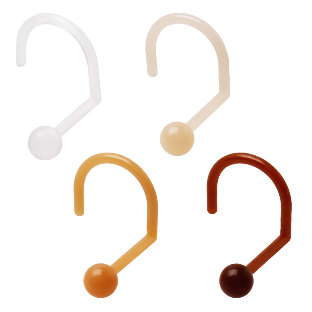 BioFlex Nose Screw Retainer - PTFE Flesh Tone Jewelry for Comfort Wear
