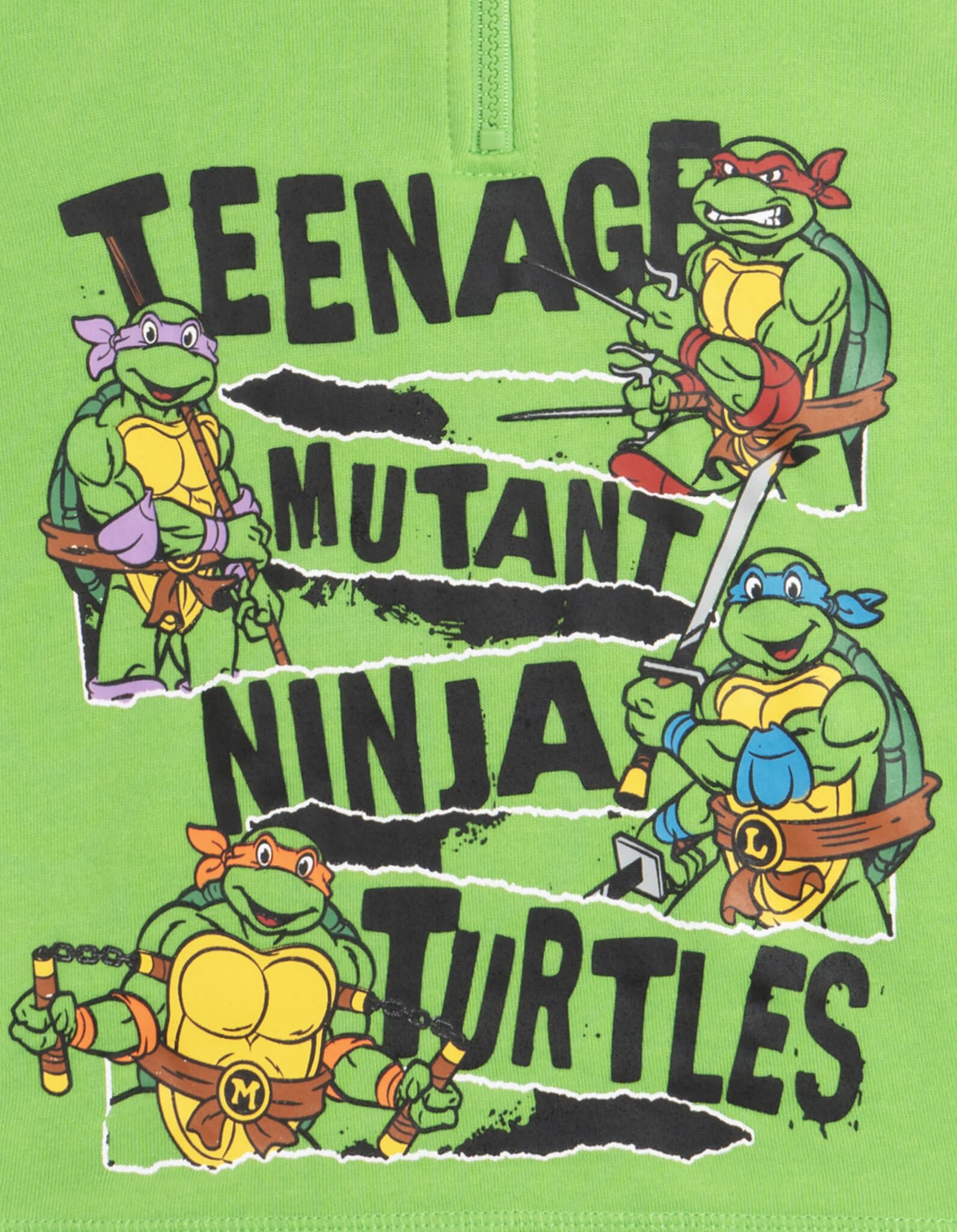 Teenage Mutant Ninja Turtles TMNT Leonardo Michelangelo Raphael Half Zip Hoodie for Boys Girls Toddler to Big Kids - Perfect for Playtime, School & Family Costume Parties