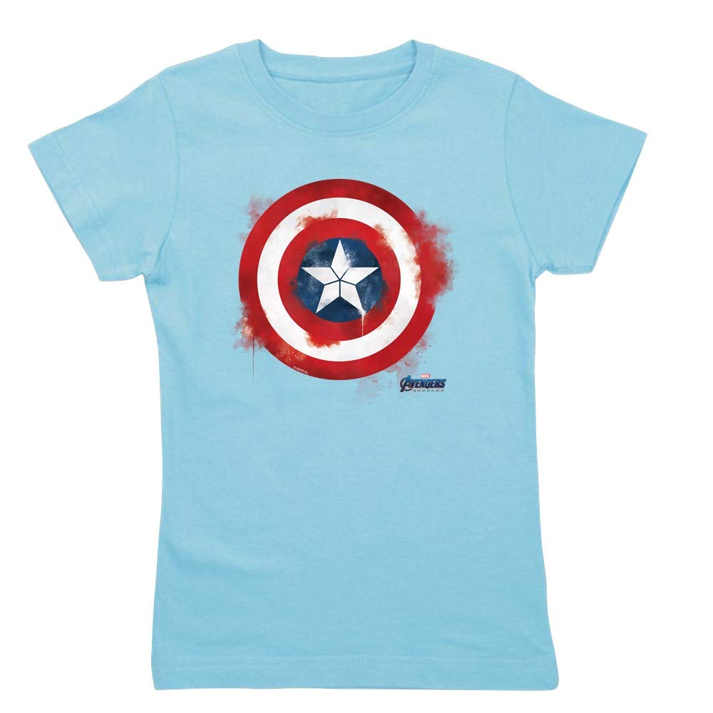 Captain America Girls Slim Fit T-Shirt | Marvel Superhero Graphic Tee for Women & Teens | Perfect for Cosplay, Comic Con & Casual Wear