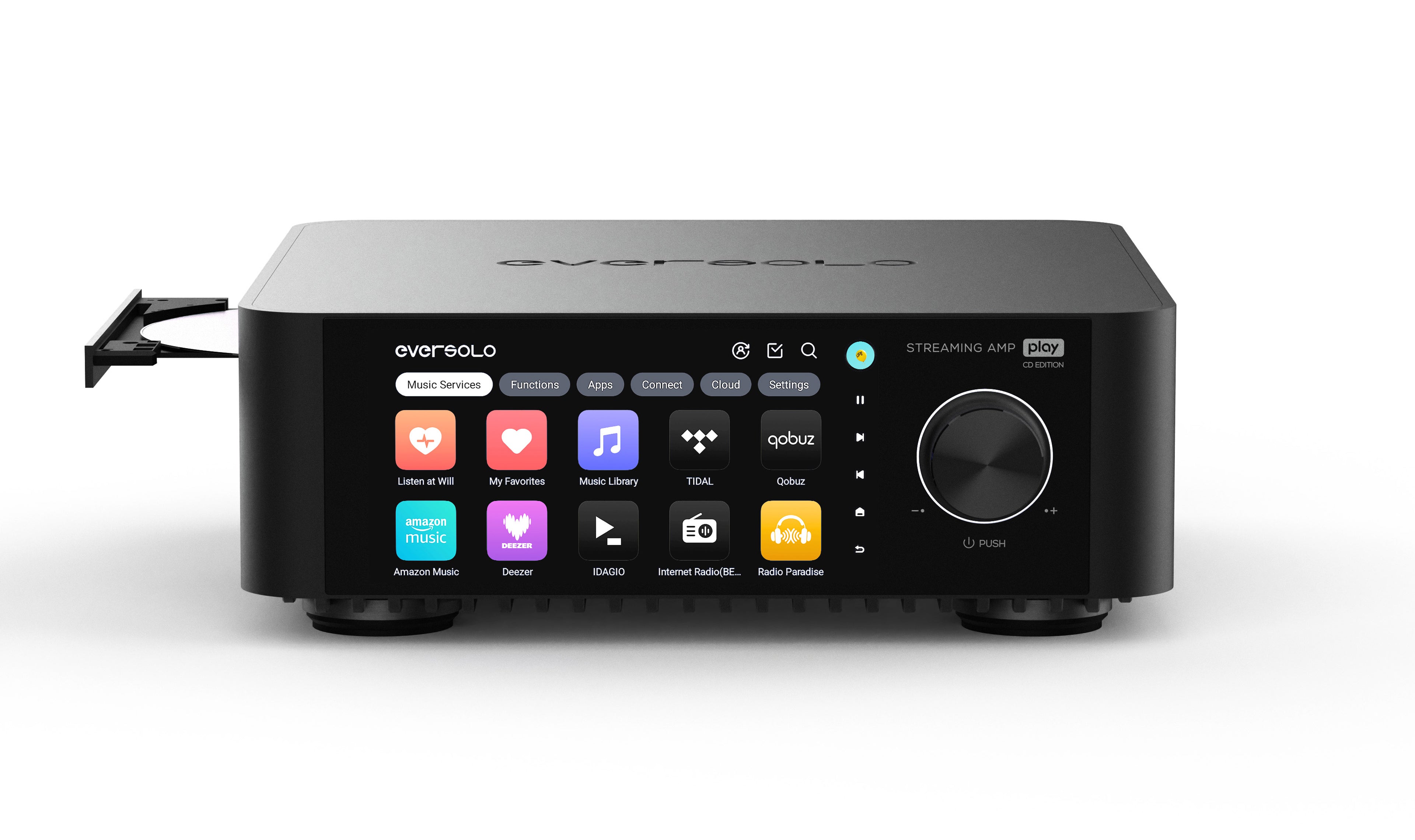 Eversolo Play Streaming Amplifier - High-Fidelity Audio Streaming Device for Home Theater & Music Enthusiasts | Perfect for Living Room, Bedroom & Office Use