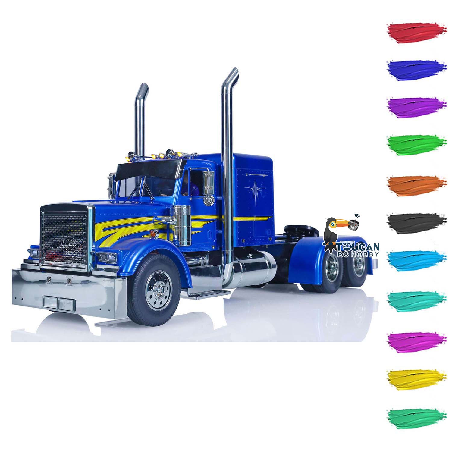Tamiya 1/14 Scale 6x4 RC Tractor Truck - Remote Control PNP Model with ESC, Lights & Sound System - Ready-to-Run Hobby Vehicle for Off-Road Racing and Collection Display