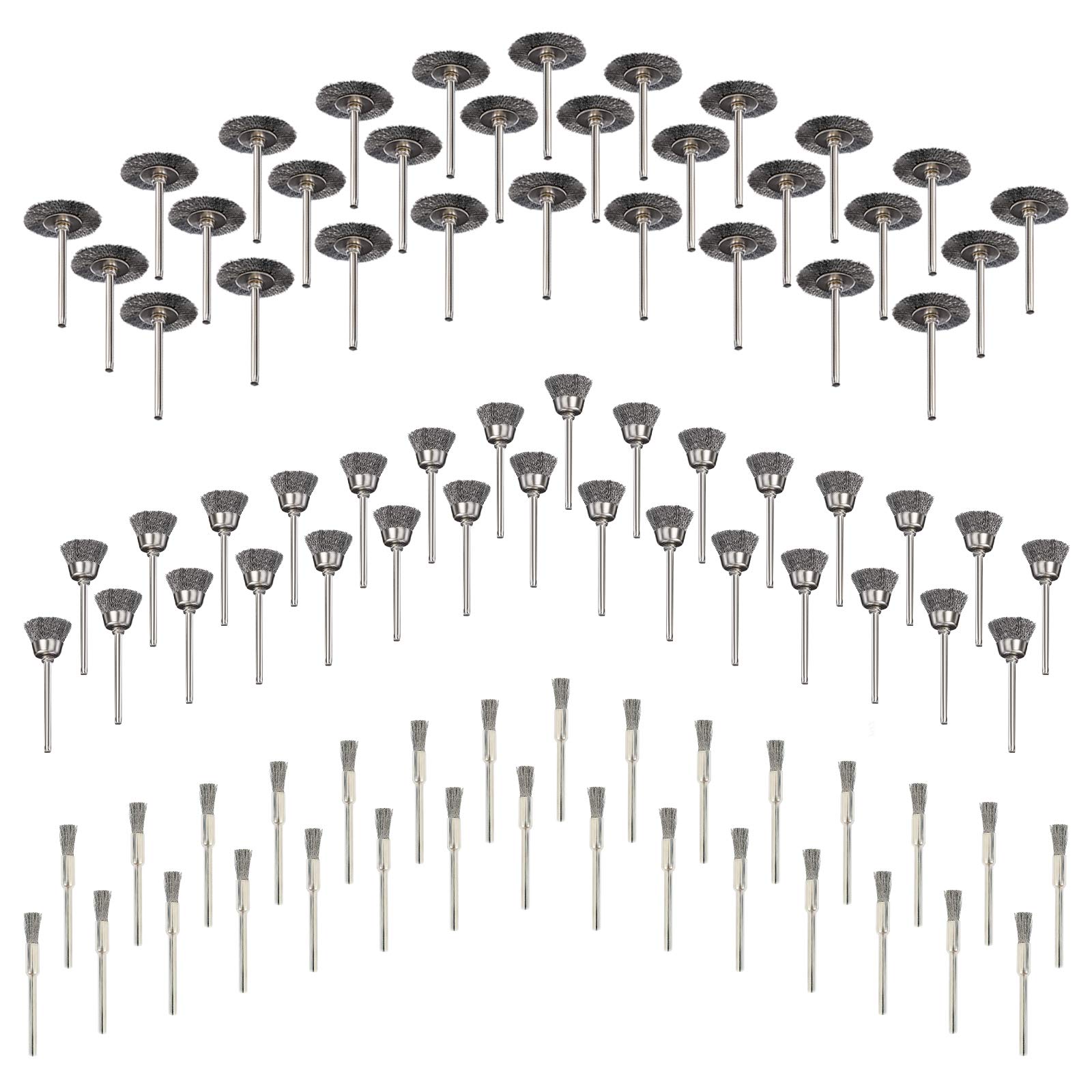 90-Piece Buffing Wheels & Wire Brushes Set for Metal Polishing, Woodworking, Jewelry Making – Professional Rotary Tool Accessories Kit