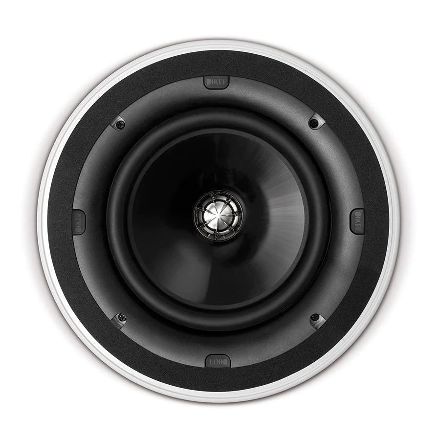 KEF Ci200QR 8-Inch In-Ceiling Speaker - High-Quality Home Audio for Living Rooms, Home Theaters & Background Music