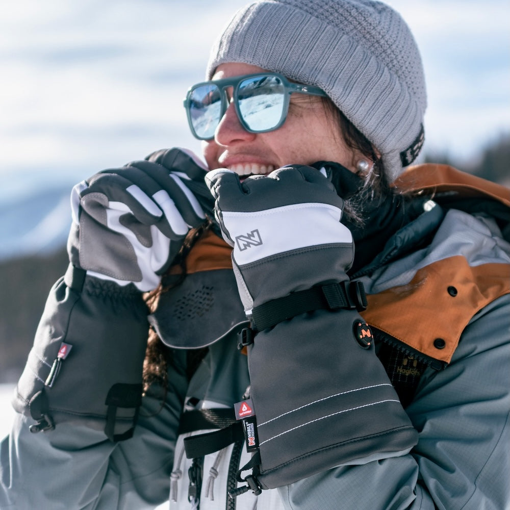 Women's Aerial Heated Snow Gloves - Winter Thermal Gloves for Skiing, Snowboarding & Outdoor Activities