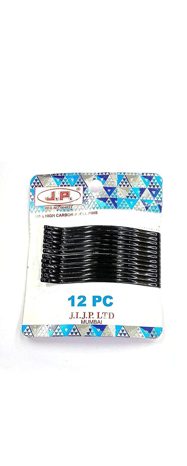 Rubela Women's Black Hair Pins - 6cm Hair Clips for Women, Pack of 6 - Perfect for Daily Use, Updos, Ponytails & Hairstyling
