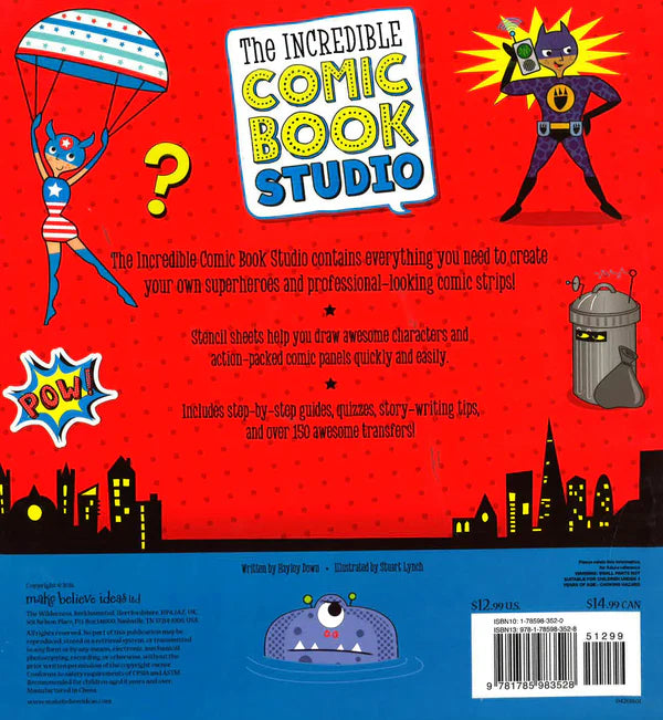 The Incredible Comic Book Studio - Premium Comic Creation Kit for Artists & Writers | Perfect for DIY Comics, Manga, and Graphic Novels | Great Gift for Aspiring Creators