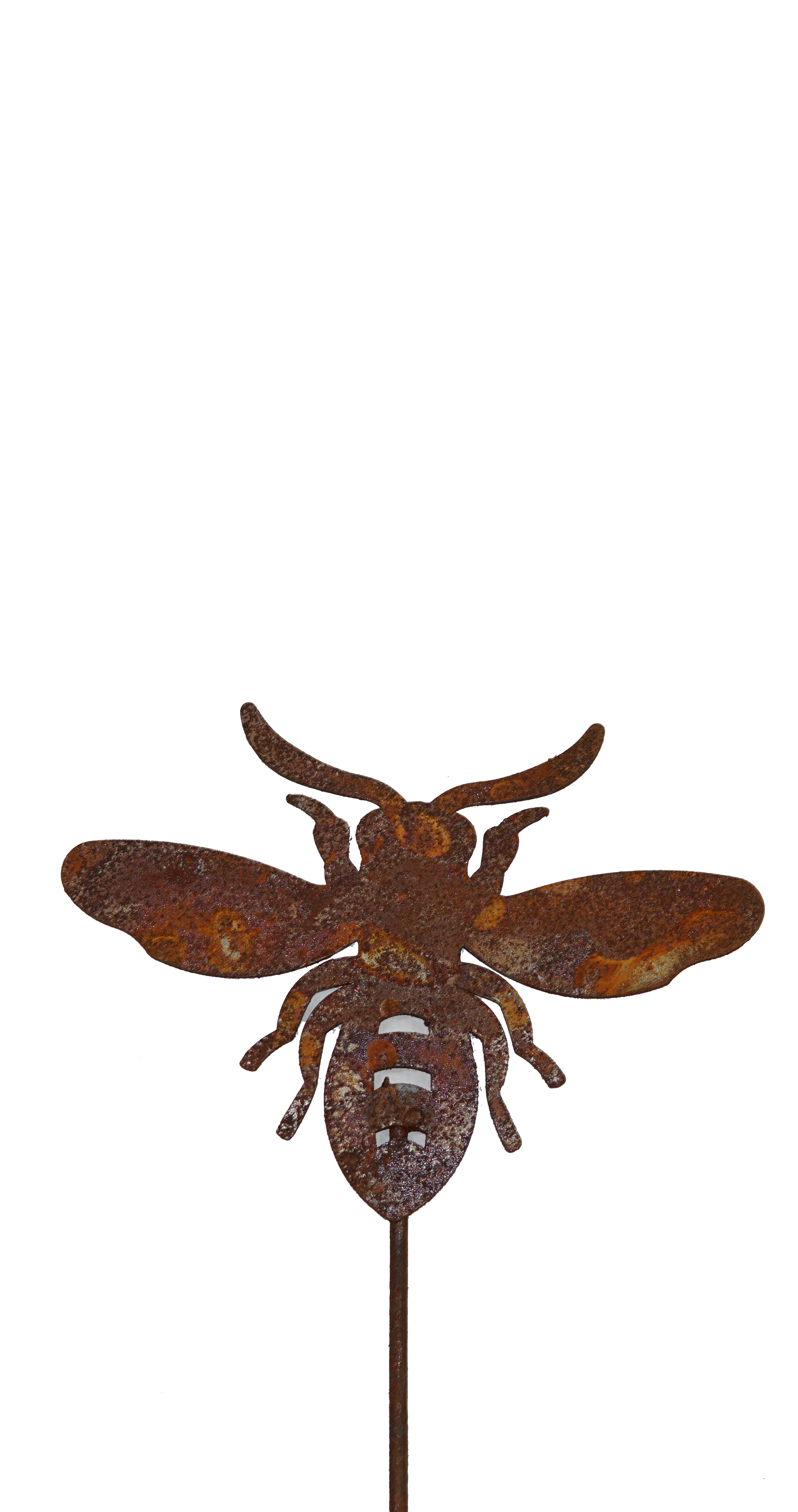 Rustic W4132 Bee Garden Stakes - Handcrafted Metal Decor for Outdoor Flower Beds, Patio, and Yard Landscaping | Perfect for Spring Gardens, Wedding Decor, and Rustic Themed Events