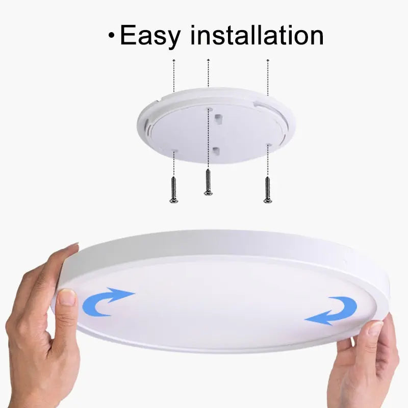 Emily Modern Flush Mount Ceiling Light Fixture - Energy Efficient LED Lighting for Bedroom, Kitchen, Hallway & Living Room