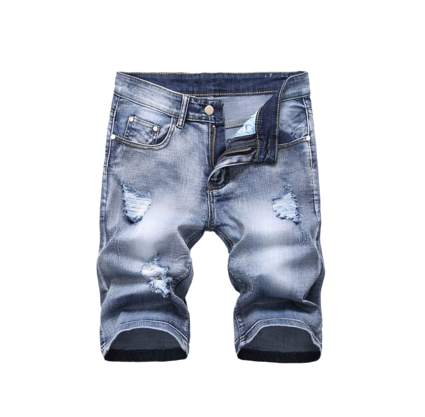 KEHAIOO Men's Stretch Denim Shorts - Summer Slim Fit Bermuda Cotton Casual Shorts for Men | Perfect for Beach, Vacation & Outdoor Activities