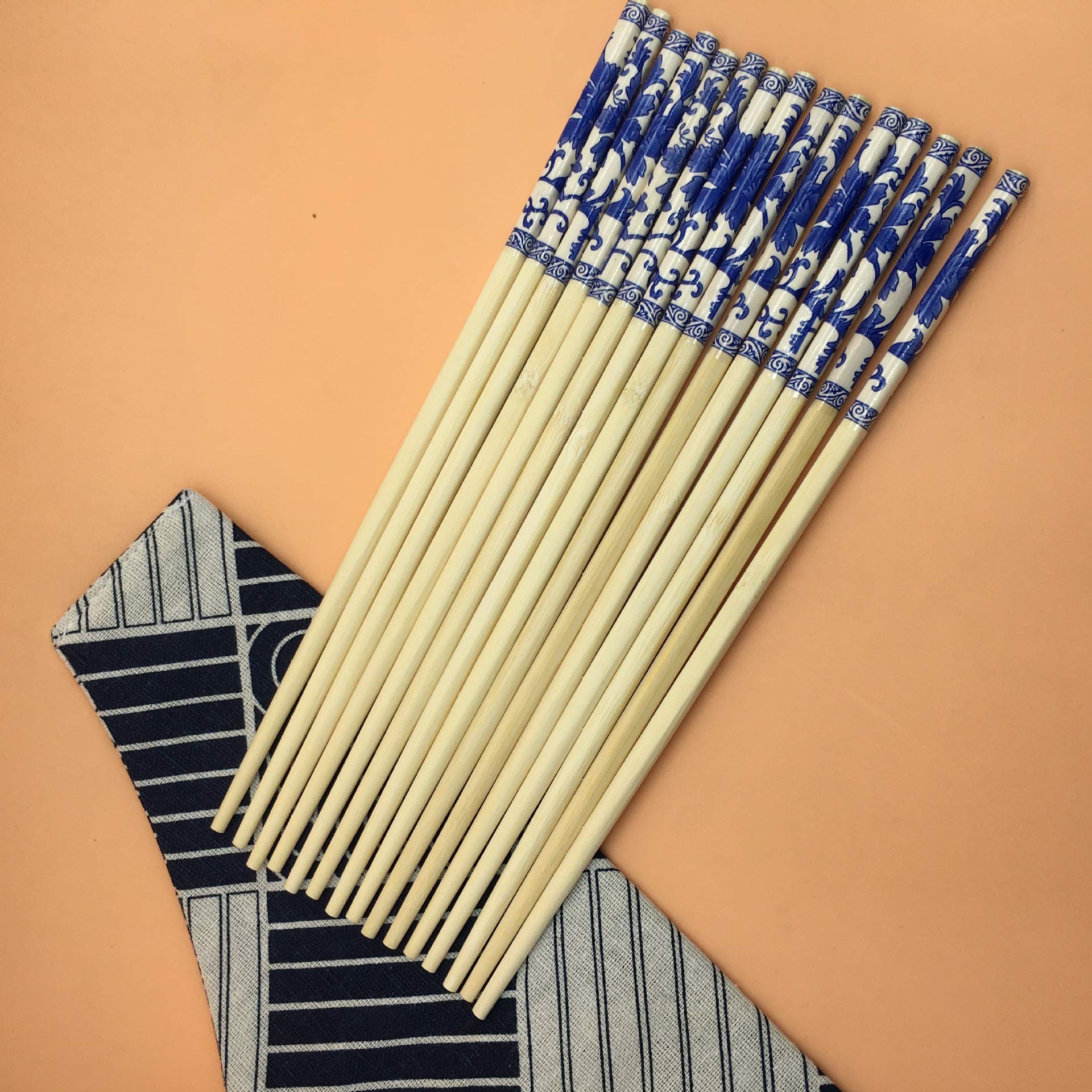 24 Pairs Bamboo Chopsticks for Sushi & Noodles - Disposable & Eco-Friendly for Travel, Picnic, Takeout