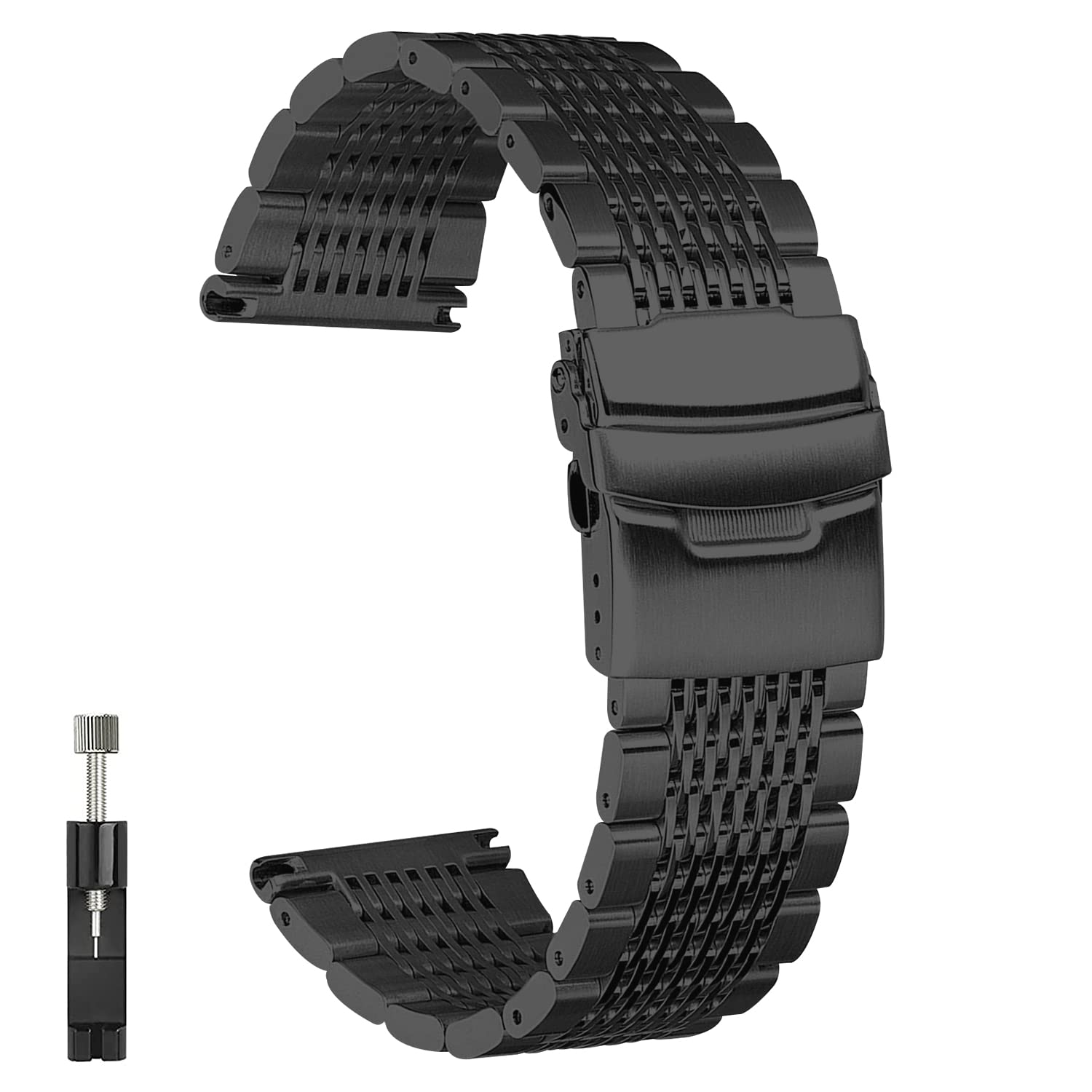 Premium Quick Release Stainless Steel Watch Band 20mm 22mm 18mm 24mm - Luxury Metal Replacement Watch Straps for Men & Women - Perfect for Dress Watches, Everyday Wear & Gift Giving