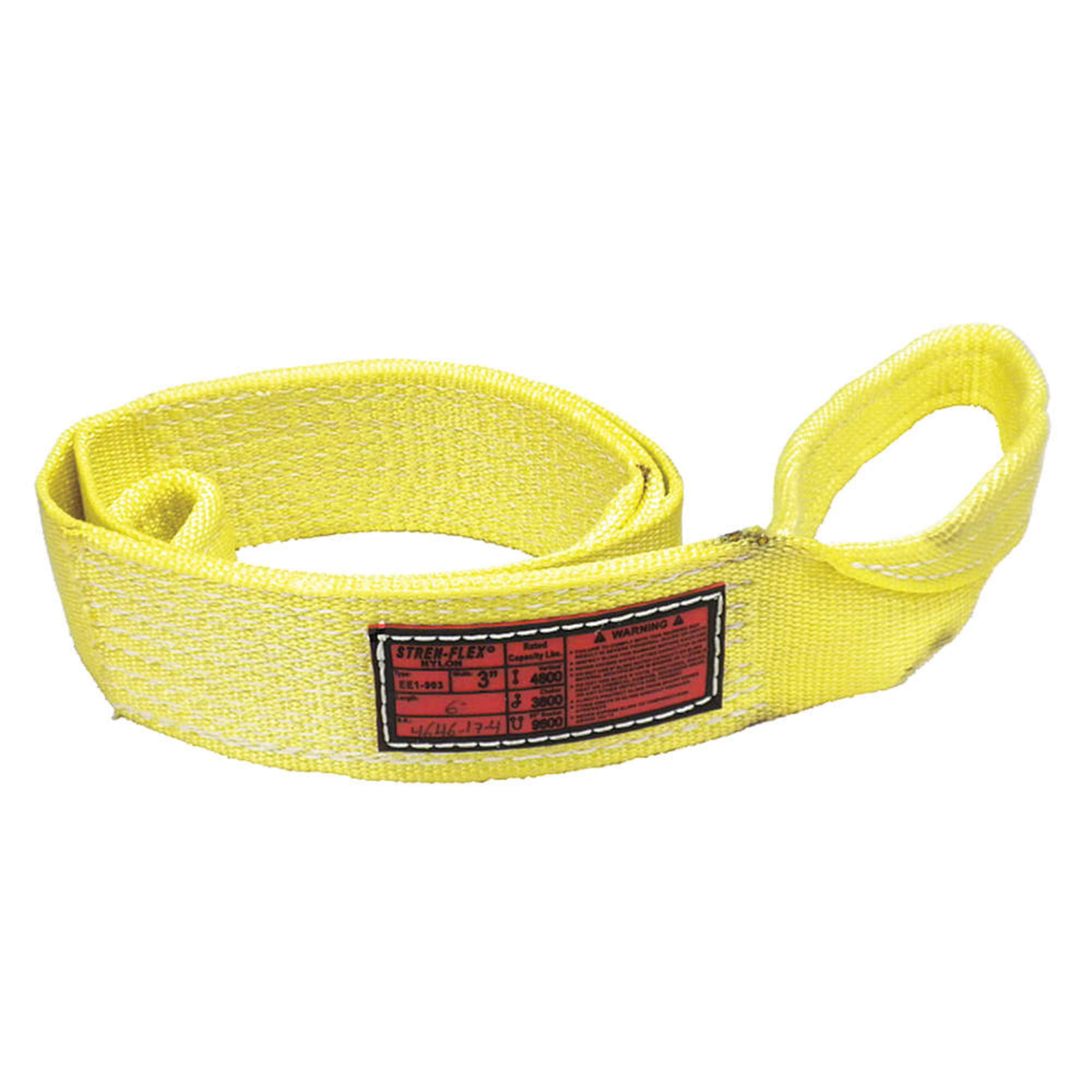 Heavy Duty 10 ft Web Sling with Eye & Eye - 18000 lb Capacity - Ideal for Lifting, Towing & Rigging in Construction, Marine & Industrial Applications