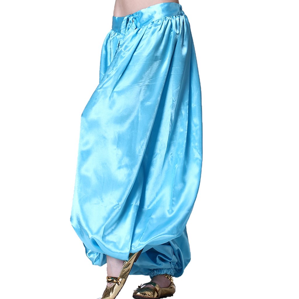 MUNAFIE Metallic Palazzo Pants for Praise Dance, Belly Dance & Carnival - Shiny Satin Wide Leg Pants for Women - Perfect for Arab Festivals, Performances & Special Occasions