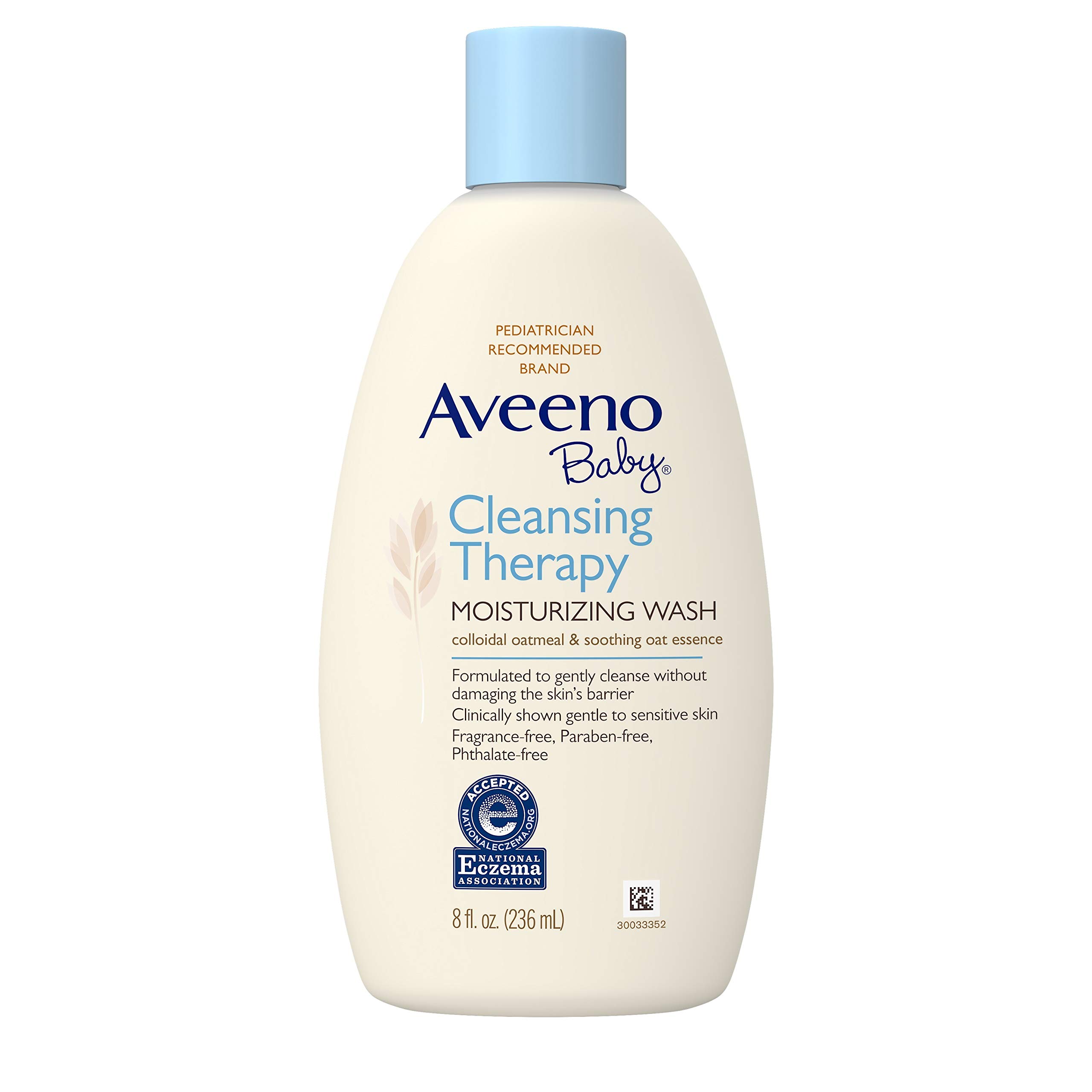 Aveeno Baby Cleansing Therapy Moisturizing Wash with Natural Colloidal Oatmeal - 8 Fl Oz - Gentle Baby Body Wash for Sensitive Skin - Perfect for Daily Bath Time & Newborn Care