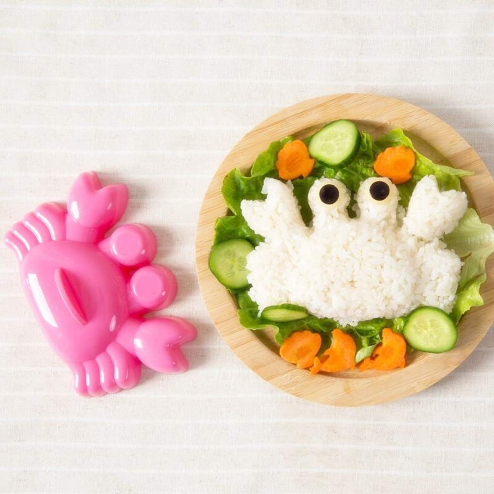 DOITOOL 5-Piece Baby Rice Ball Molds Set - Cute Cartoon Animal Shaped DIY Sushi Molds with Seaweed Cutter - Perfect for Toddlers' Lunch, Bento Boxes & Fun Family Cooking Activities