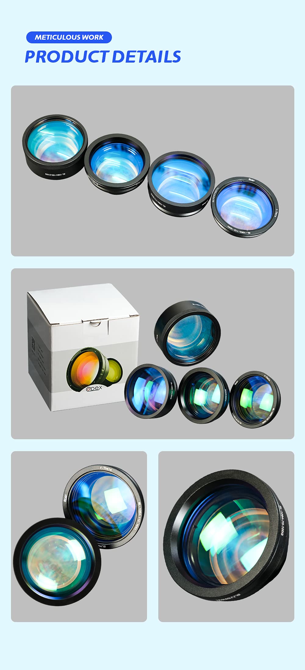 70mm 110mm 150mm 175mm 220mm 300mm Fiber Laser Lens 1064nm F-Theta Scan Lens for Laser Engraving & Cutting - Perfect for Wood, Metal, Acrylic Processing (70x70mm)
