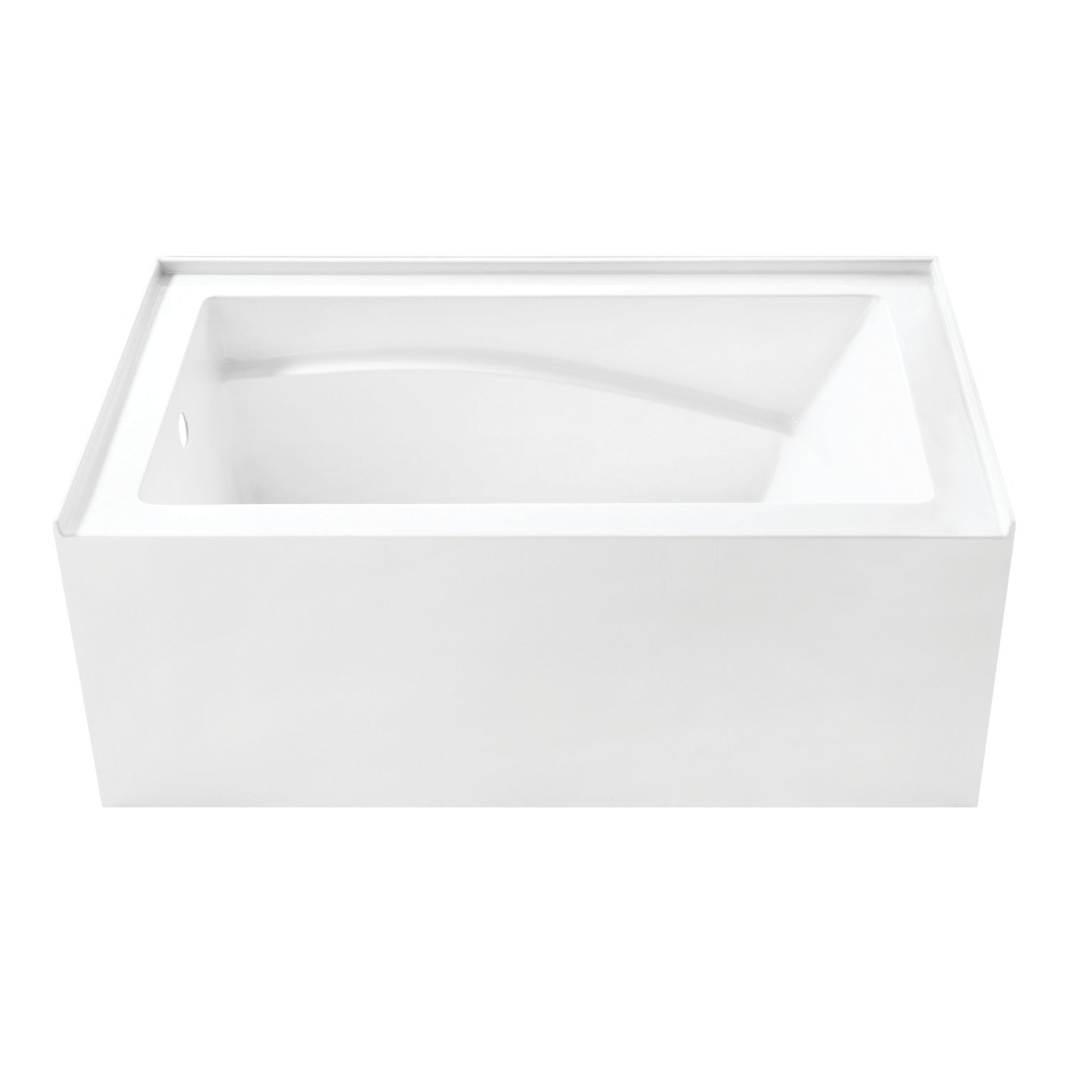 Aqua Eden 54 Inch Acrylic Rectangular Bathtub - 3 Wall Alcove Soaking Tub with Left Hand Drain, Anti-Skid Surface & Glossy White Finish | Perfect for Master Bathroom, Spa Retreat & Luxury Home Renovation