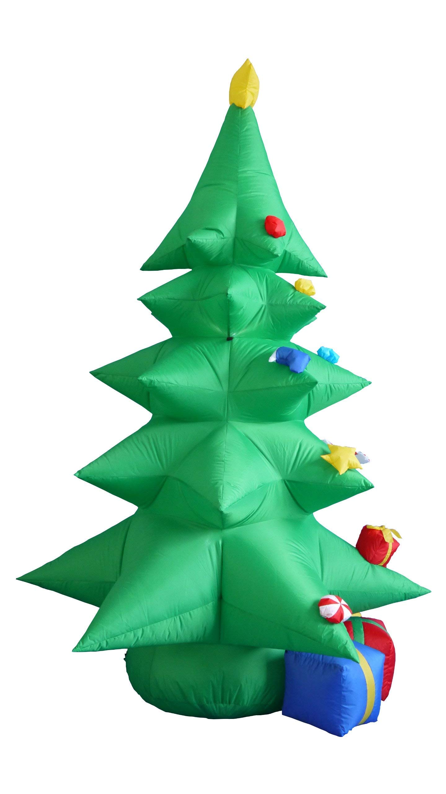 6ft Inflatable Nutcracker & 8ft Christmas Tree Decor Set with Lights - Outdoor Holiday Party Decorations for Yard, Lawn, and Indoor Xmas Festive Decor