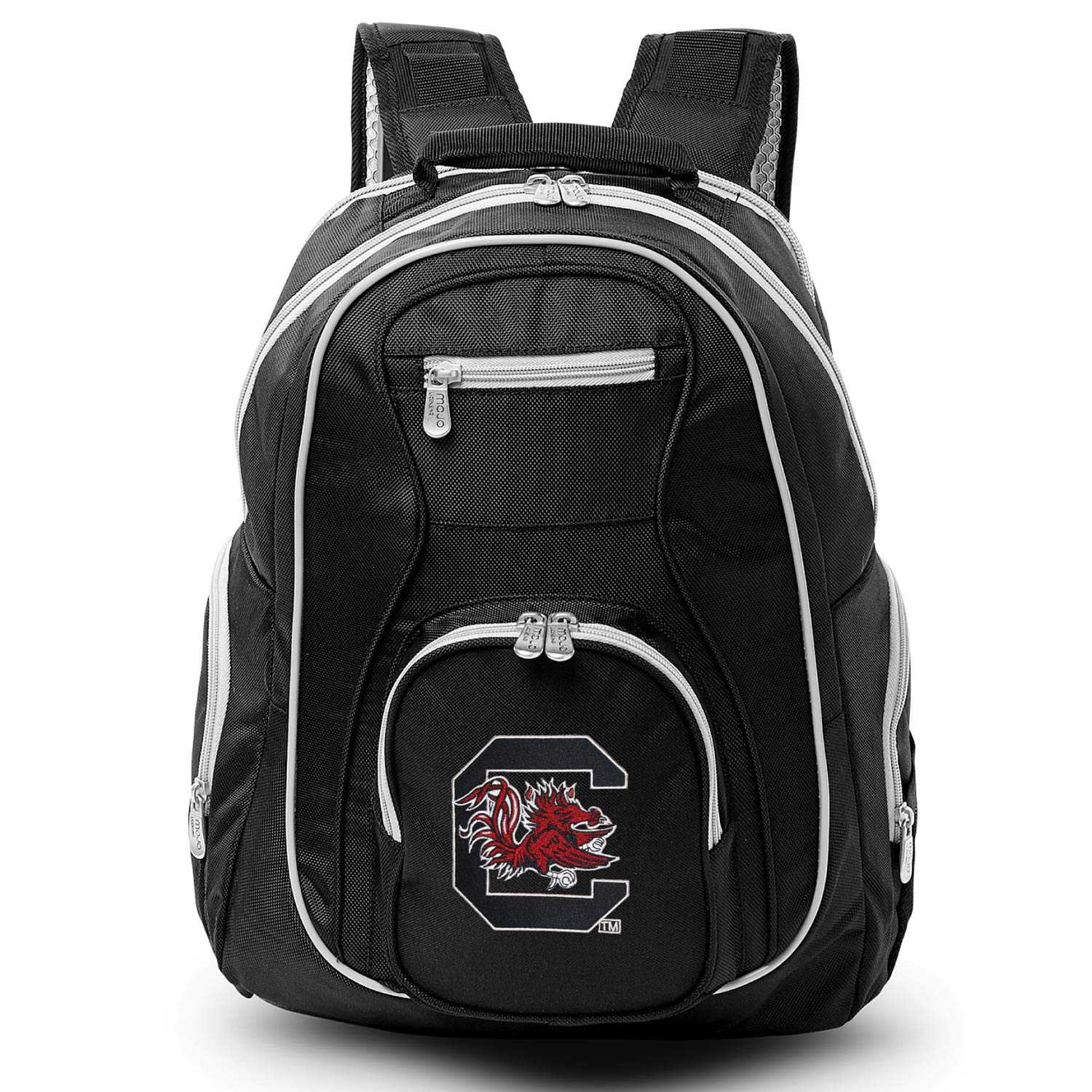 NCAA L708 19-Inch Premium Laptop Backpack with Color Trim - South Carolina Gamecocks College Team Design - Perfect for School, Work & Travel