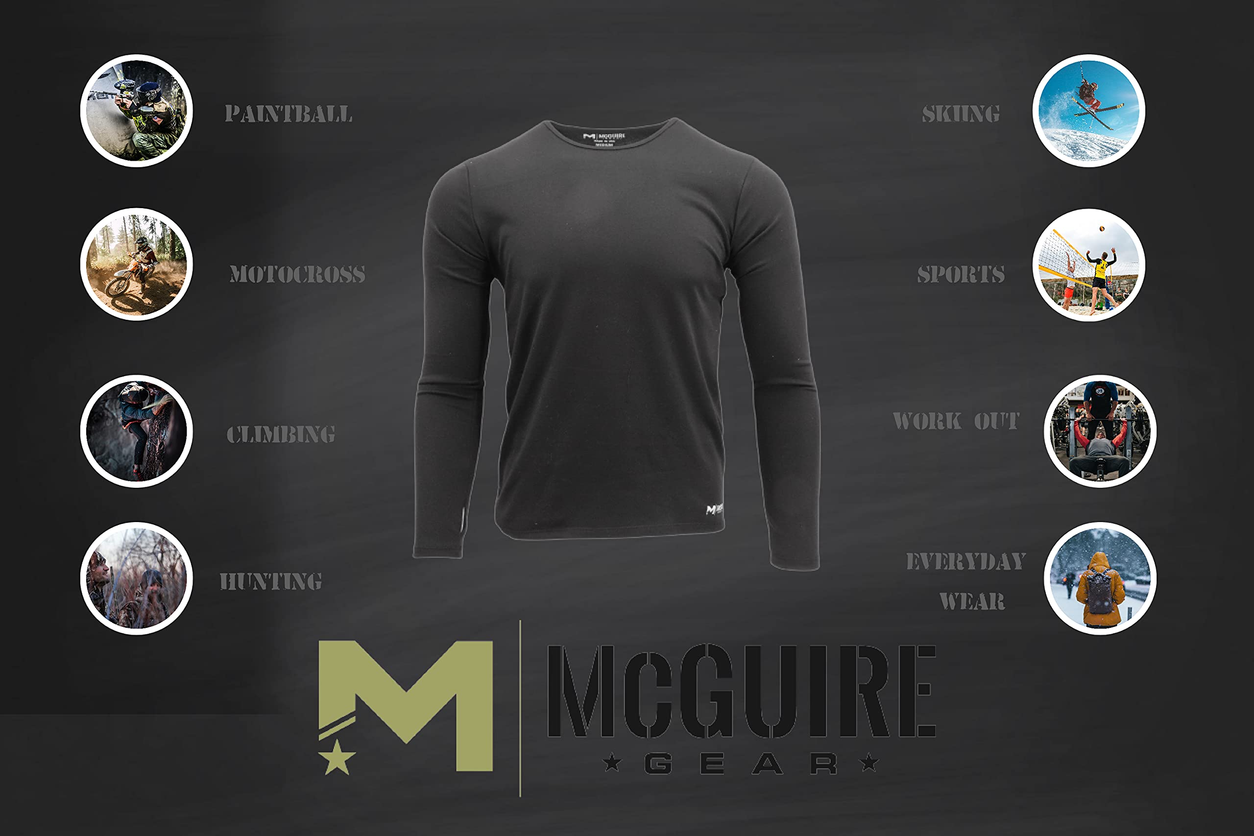 Premium French Terry Thermal Top for Women & Men - Moisture Wicking, Breathable Midweight Layer - Made in USA - Perfect for Workouts, Hiking & Cold Weather Layering