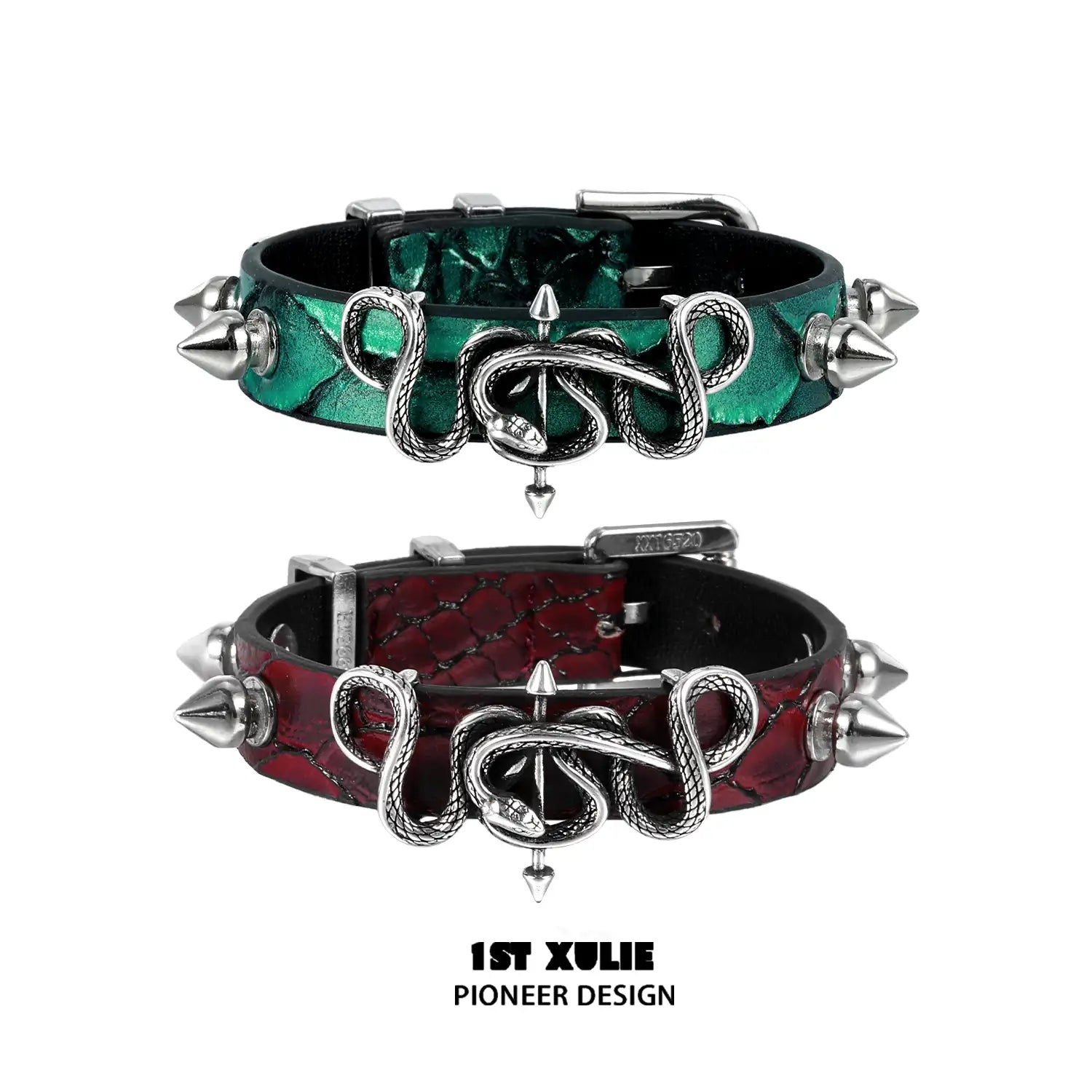 18k Gold Plated Snake Bite Rivet Leather Bracelet for Women - Punk Rock Gothic Boho Jewelry - Perfect for Concerts, Parties & Alternative Fashion