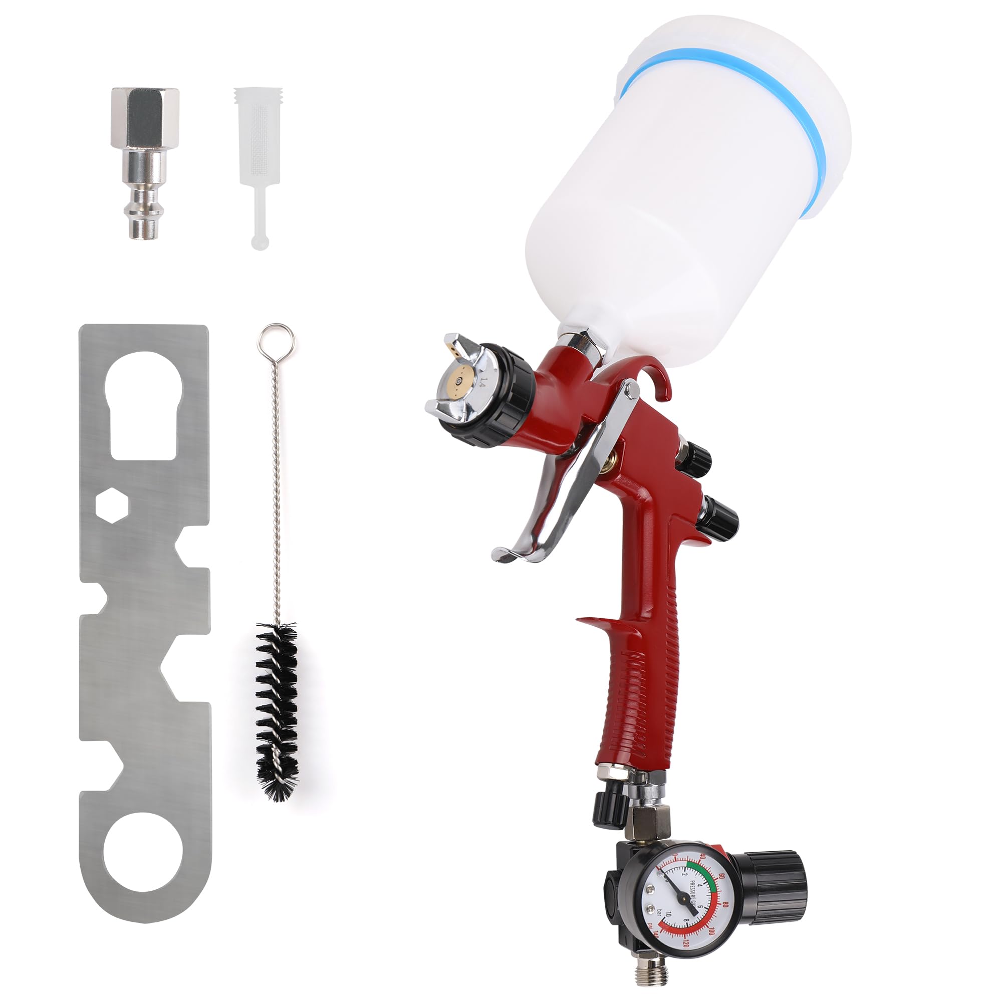 **Zeinlenx R500 Pro LVLP Spray Gun - 1.4mm Nozzle, 600cc Capacity Automotive Paint Gun for Professional Car Painting & DIY Projects - Perfect for Auto Body Repair, Furniture Refinishing, and Metal Coating**