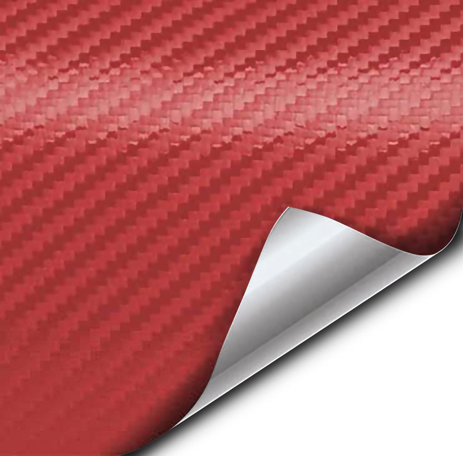 VVIVID® XPO Red Carbon Fiber Vinyl Wrap Roll - 5ft x 25ft with Air Release Technology - Perfect for Car, Motorcycle & Laptop Customization