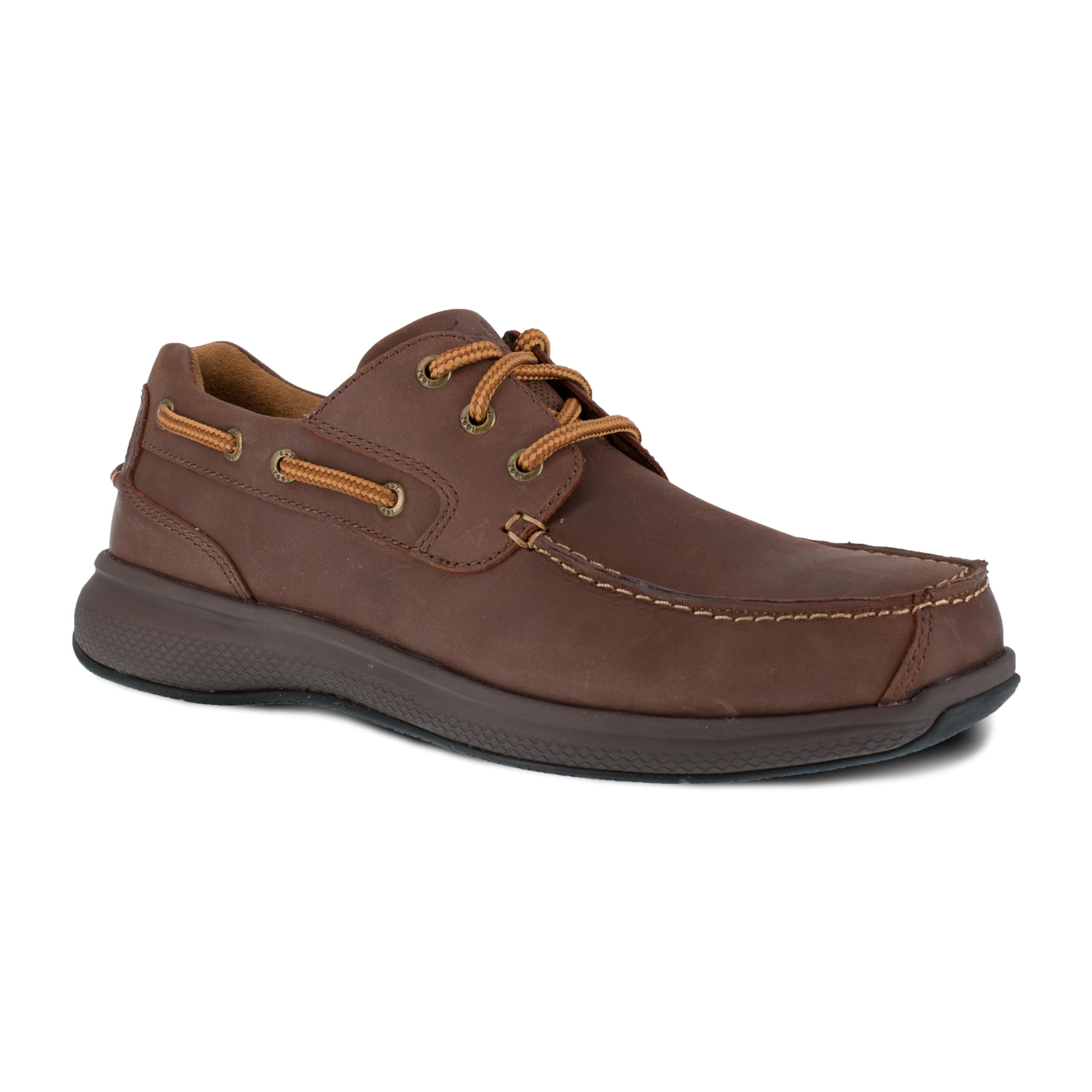 Florsheim Men's Bayside 3 Eye Boat Shoes - Classic Leather Deck Shoes for Men | Comfortable & Stylish for Casual Wear, Sailing, and Outdoor Activities
