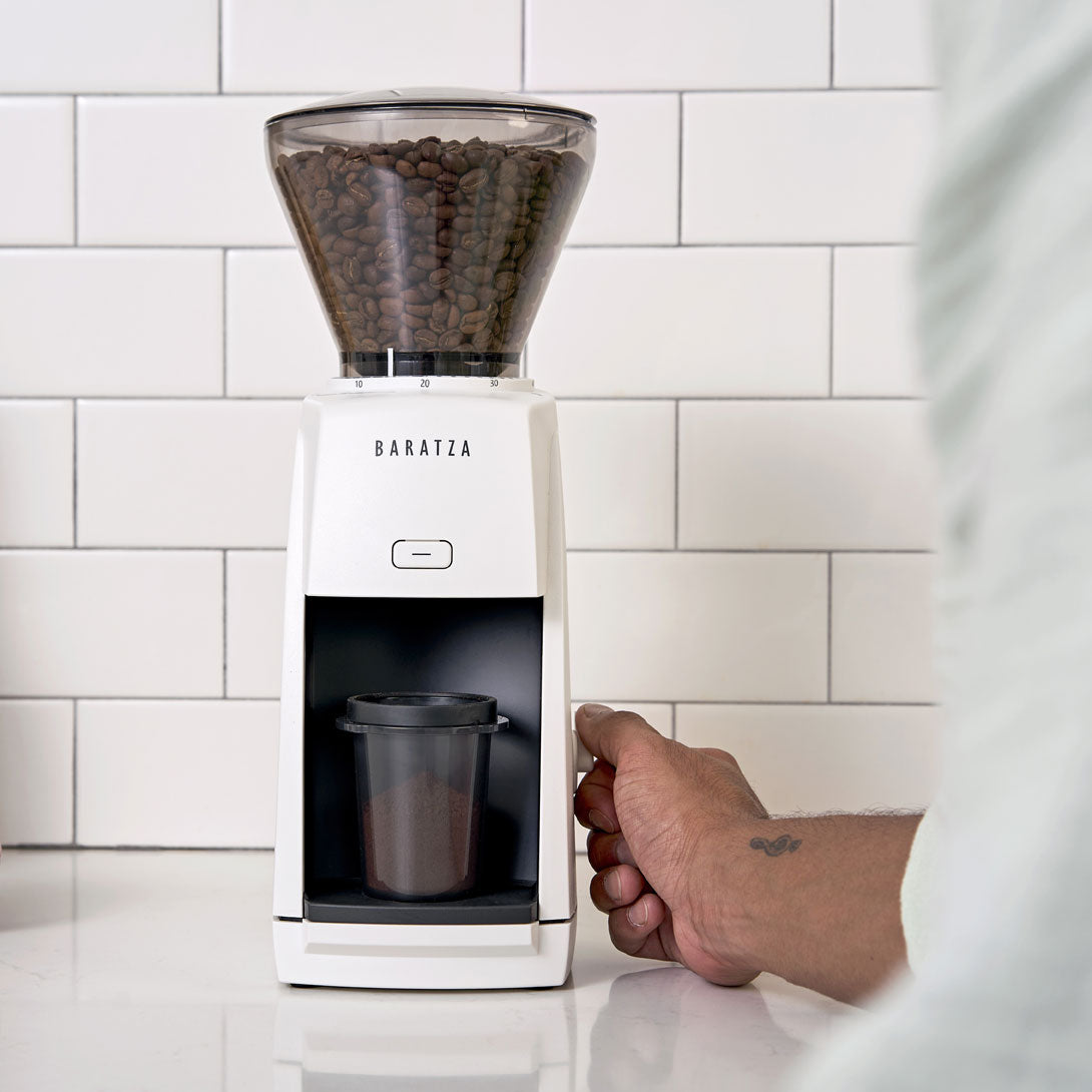 Encore ESP White Electric Coffee Grinder - Precision Grind for Espresso, Drip & French Press - Perfect for Home & Office Use