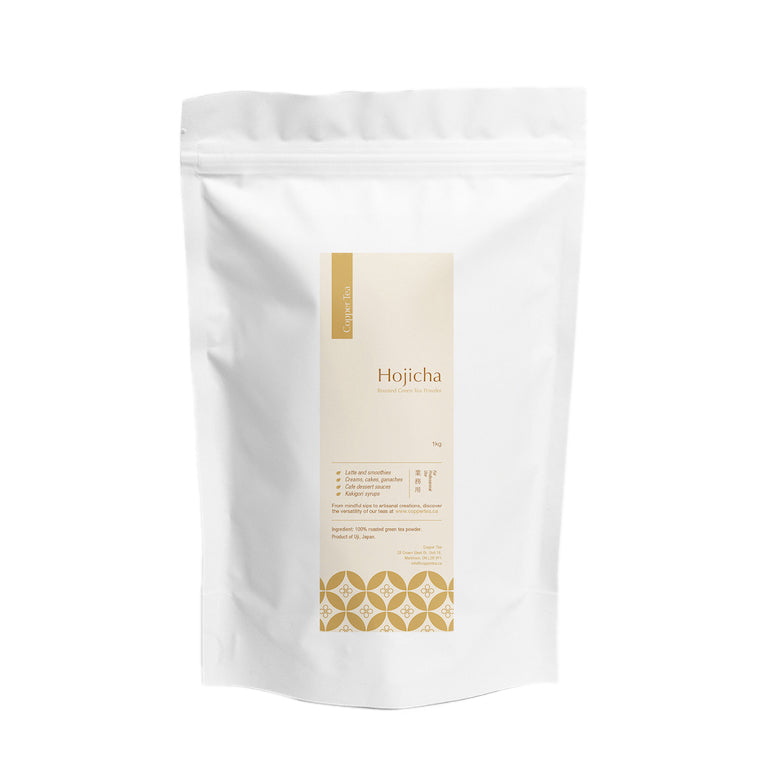 Premium Hojicha Powder - Light Roast Japanese Green Tea by Copper Tea, 1kg (35.2oz) - Organic Matcha Alternative for Baking, Lattes & Healthy Drinks