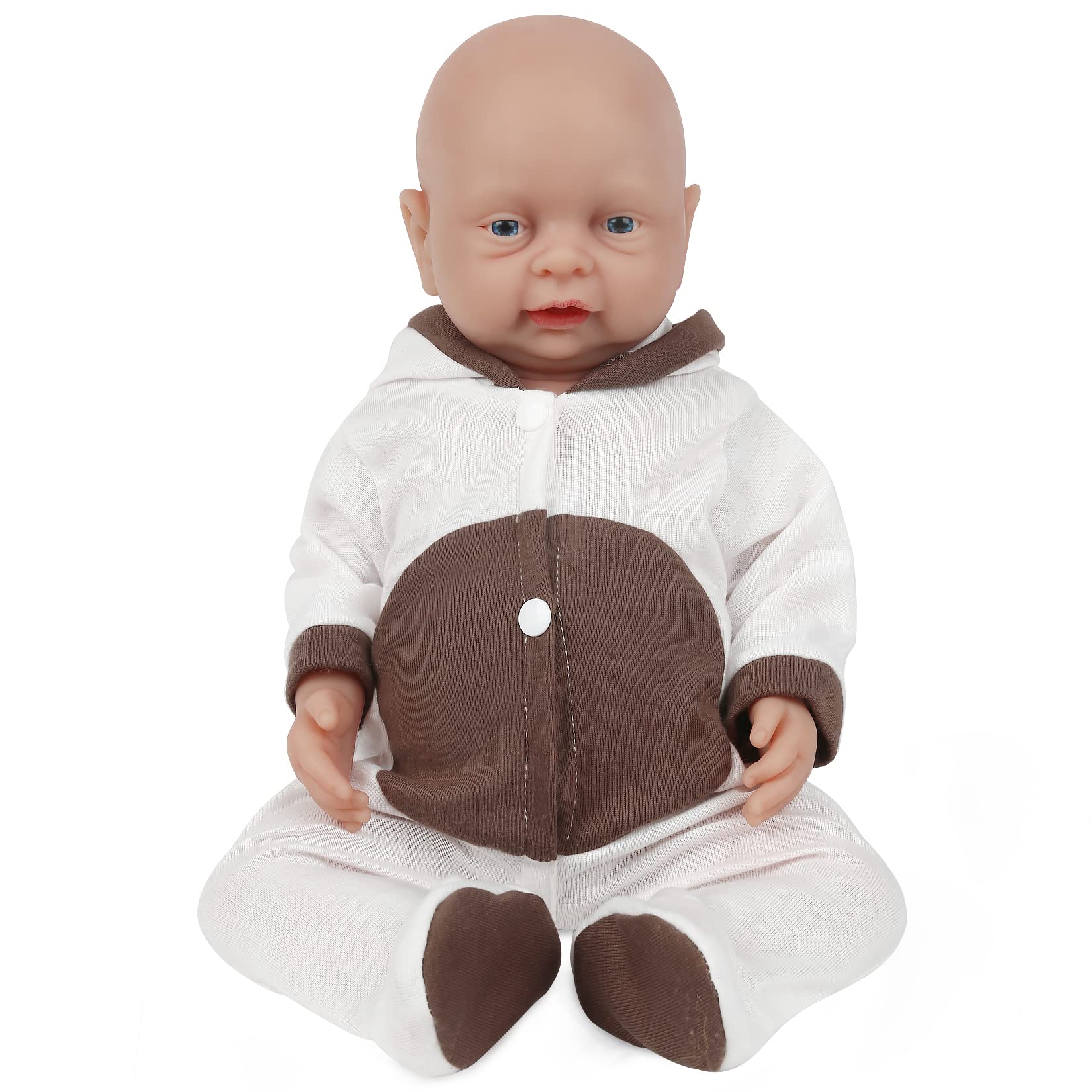 Vollence 18 Inch Realistic Full Silicone Reborn Baby Doll - Handmade Lifelike Girl Doll for Collectors, Gift Giving, Photography Props & Nursery Decor