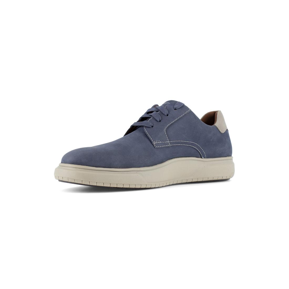 Premium Steel Toe Oxford Work Shoes for Men - Navy Blue Safety Shoes for Construction, Warehouse & Industrial Use
