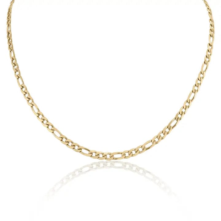 18K Gold Plated Stainless Steel Men's Necklace - Durable & Hypoallergenic Jewelry for Gifts, Weddings & Everyday Wear