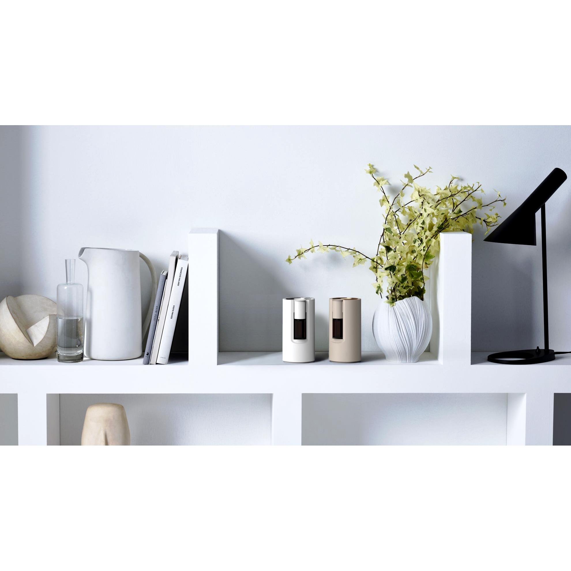 Bloomy Lotus Ultrasonic Aroma Diffuser - Bamboo & White Essential Oil Diffuser for Home, Office, Yoga, Spa - Relaxing Humidifier with LED Lights