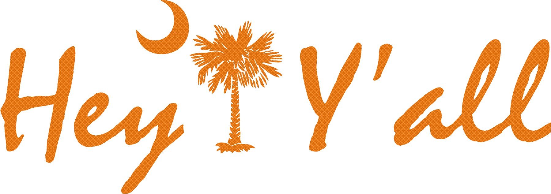 Hey Y'all with Palmetto Tree Graphic T-Shirt - Soft Cotton Vintage Style Tee for Men & Women - Perfect for Southern Pride, Beach Trips, and Casual Outfits