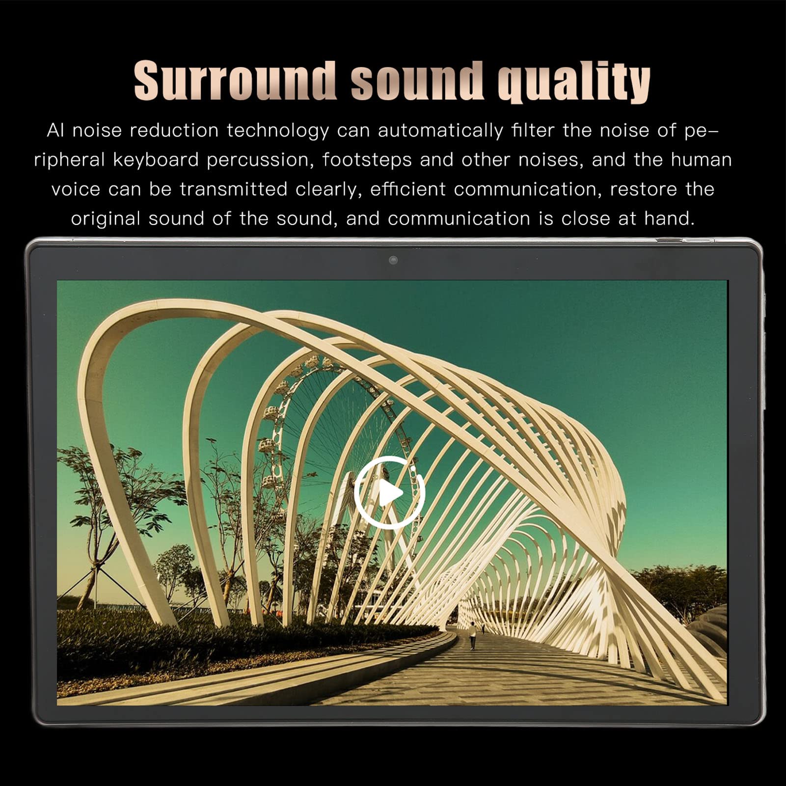 10.1 Inch Android Tablet - 8GB RAM 256GB ROM, 5G WiFi Octa-Core Portable Tablet with 8800mAh Battery (15 Days Standby), 1080x1920 IPS Screen - Perfect for Work, Study & Entertainment
