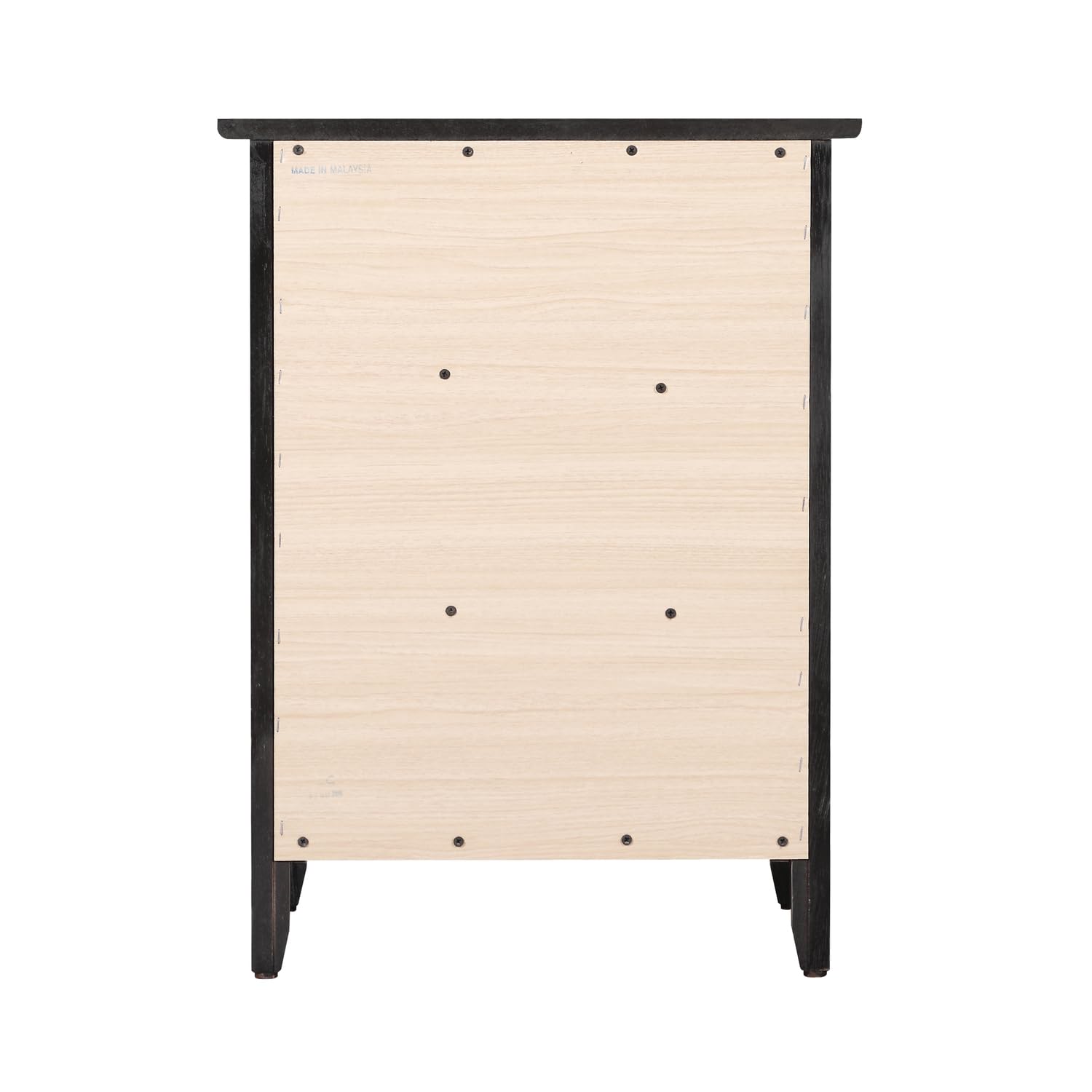 Modern 3-Drawer Nightstand - Black Small End Table for Bedroom & Living Room (25