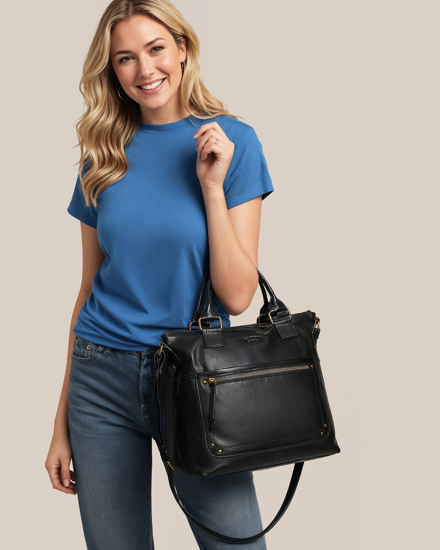 Stylish Jamestown Tote Bag for Women - Durable Canvas Shoulder Bag - Perfect for Shopping, Beach, Work & Travel