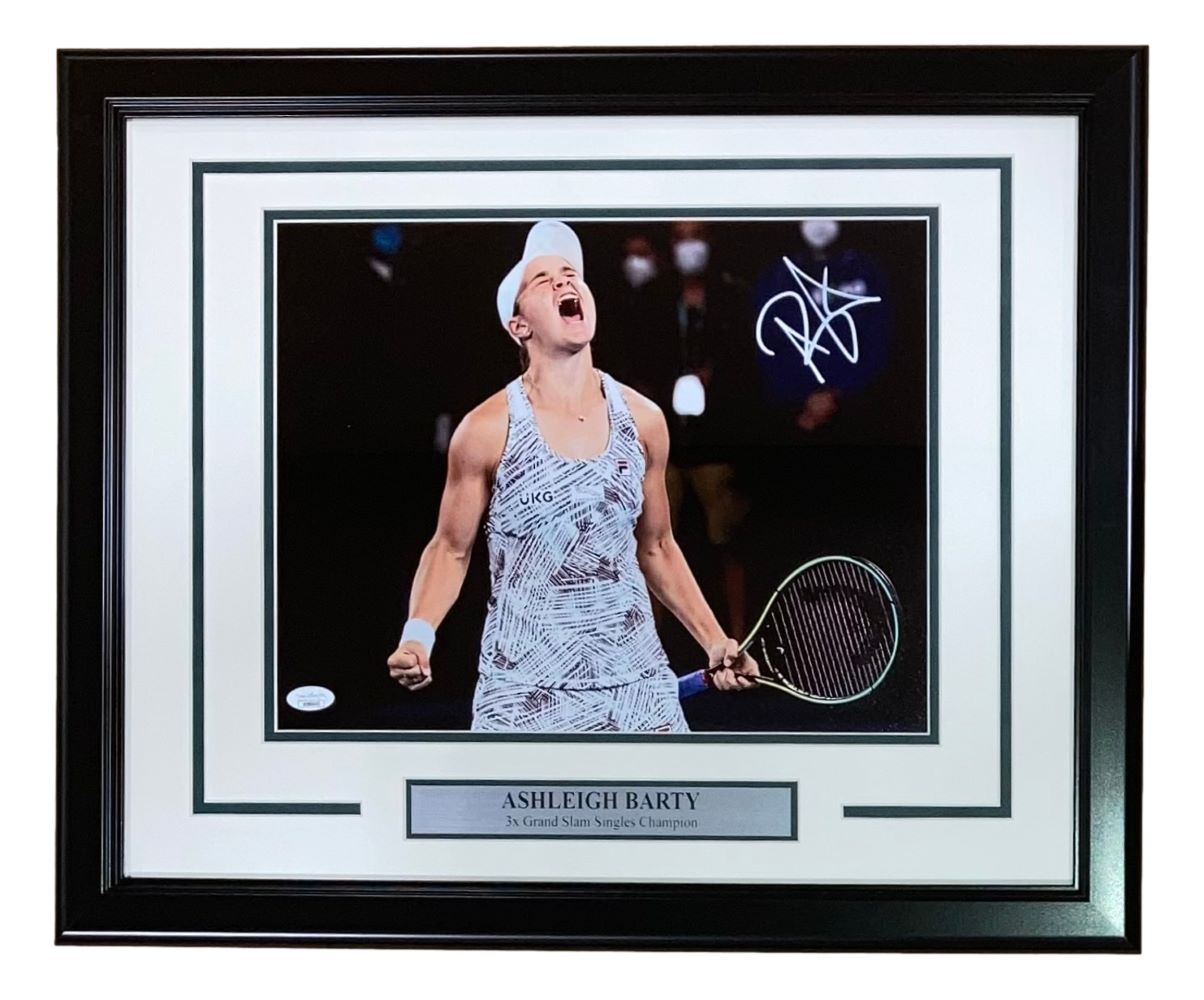 Authentic Ashleigh Barty Signed 11x14 Tennis Photo with JSA Certificate - Framed Memorabilia for Sports Fans & Collectors | Perfect for Home Decor, Man Cave, or Office Display