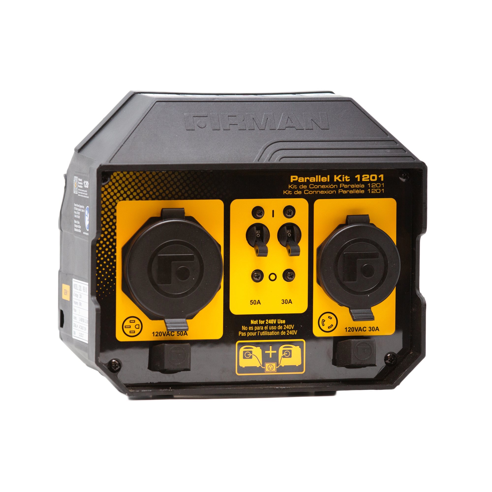50A Portable Generator Parallel Kit for Dual Power Output - Perfect for Camping, RV Trips & Emergency Backup Power