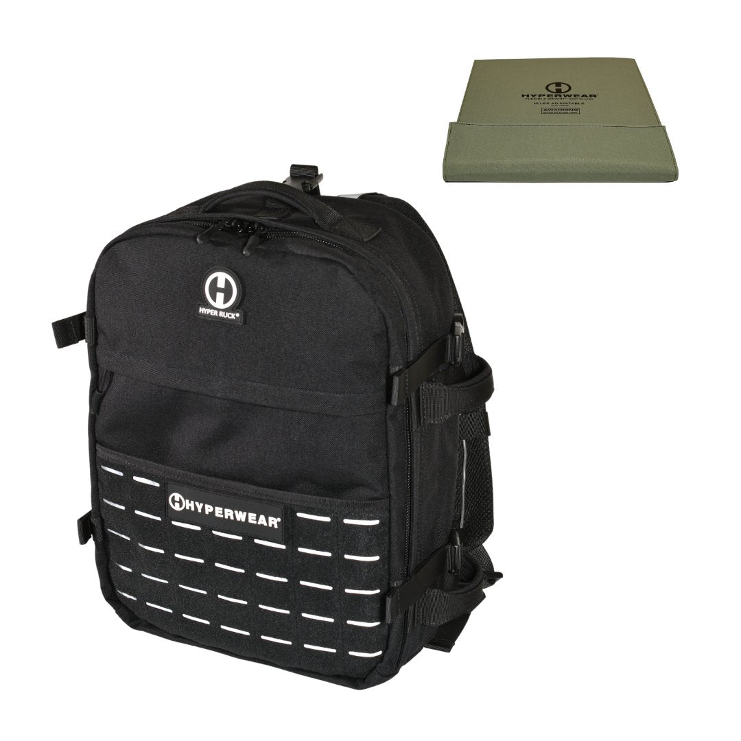 HYPER RUCK® Rucking Backpack - Durable Strength Training & EDC Bag for Weighted Workouts, Hiking & Daily Commute | Perfect for Fitness Enthusiasts & Outdoor Adventures