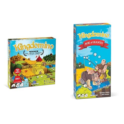 Blue Orange Games Kingdomino Family Strategy Board Game & Age of Giants Expansion - Perfect for Family Game Nights, Strategy Enthusiasts, and Educational Fun