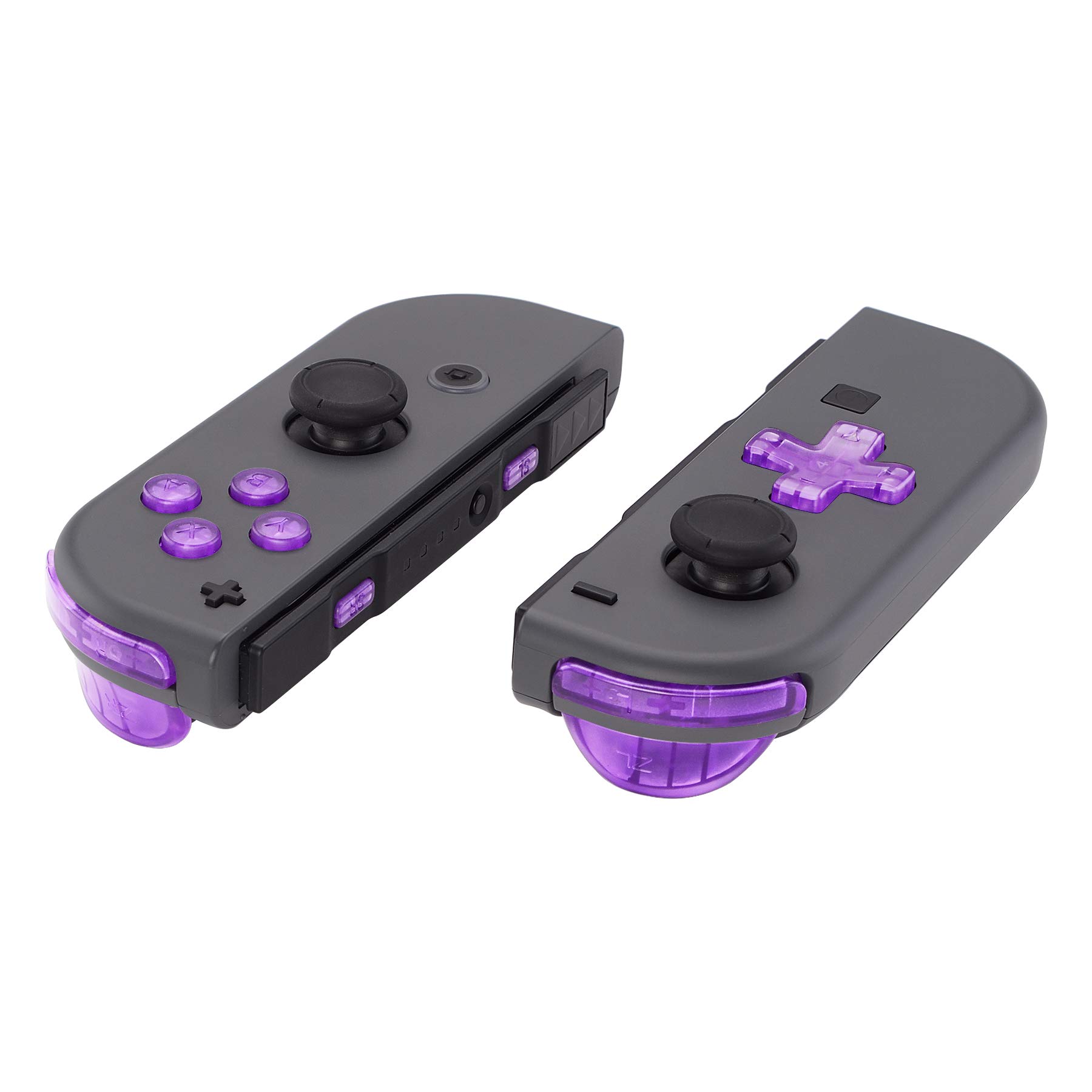 eXtremeRate Replacement Buttons for Nintendo Switch/OLED Controller, Interchangeable Trigger L R ZL ZR SR SL & ABXY Buttons, Atomic Purple D-Pad (No Joy-Con) - Gaming Accessories for Enhanced Customization & Comfort