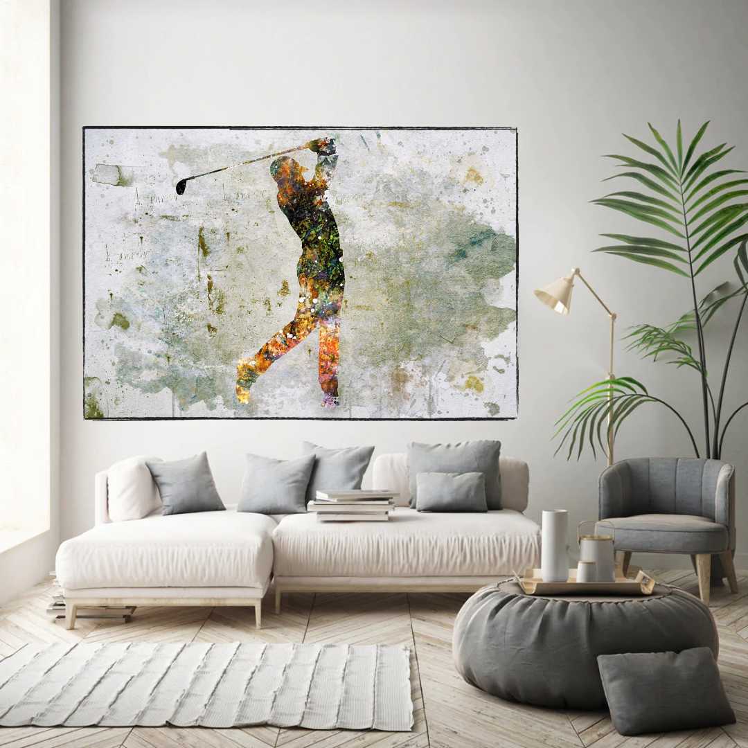 Tiger Woods Canvas Wall Art - Premium Golf Themed Wall Decor for Home, Office & Man Cave - Perfect Gift for Golf Lovers & Sports Fans