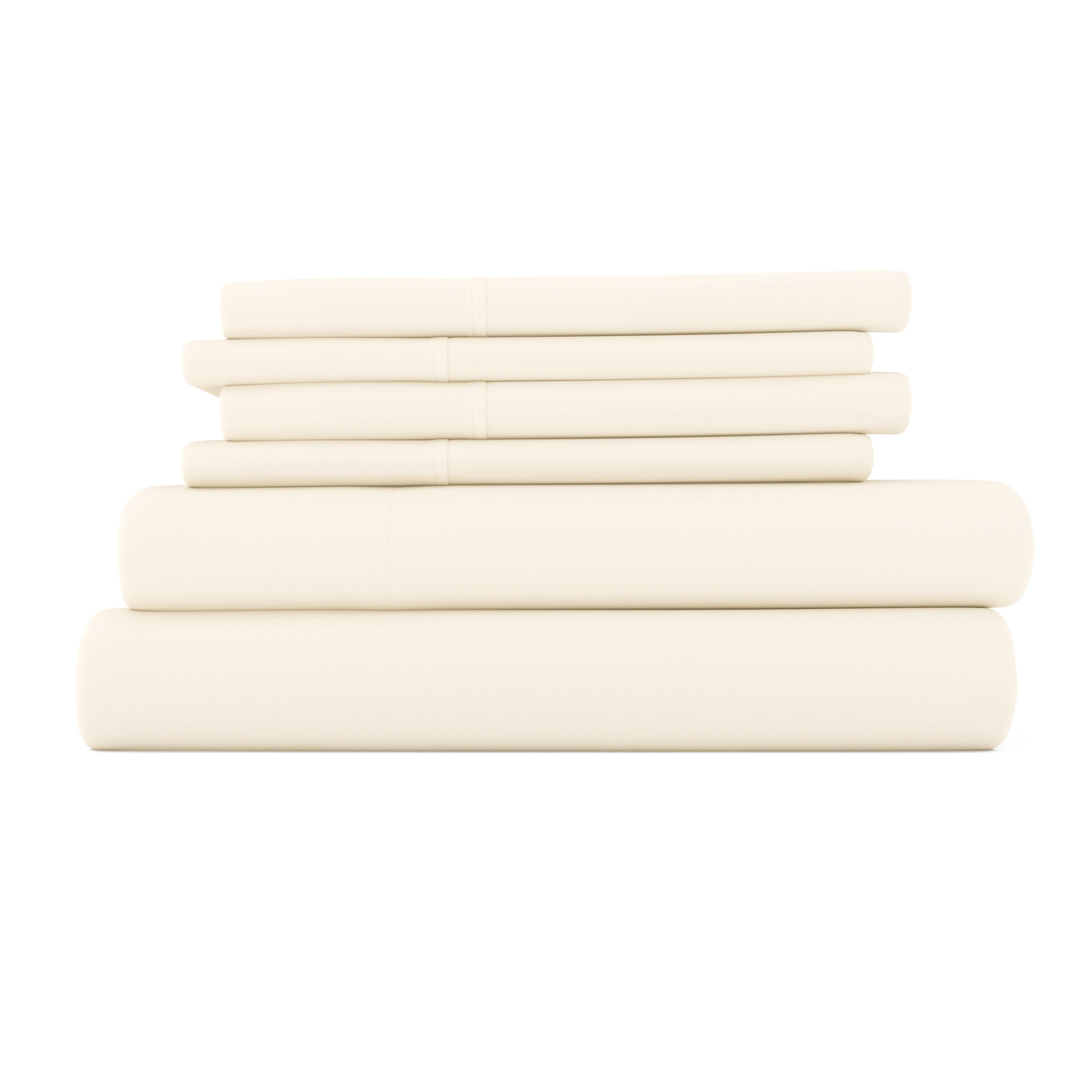 Premium 6-Piece Luxury Bed Sheet Set - Soft Breathable Cotton for Ultimate Comfort - Perfect for Master Bedroom, Guest Room & Dorm Use