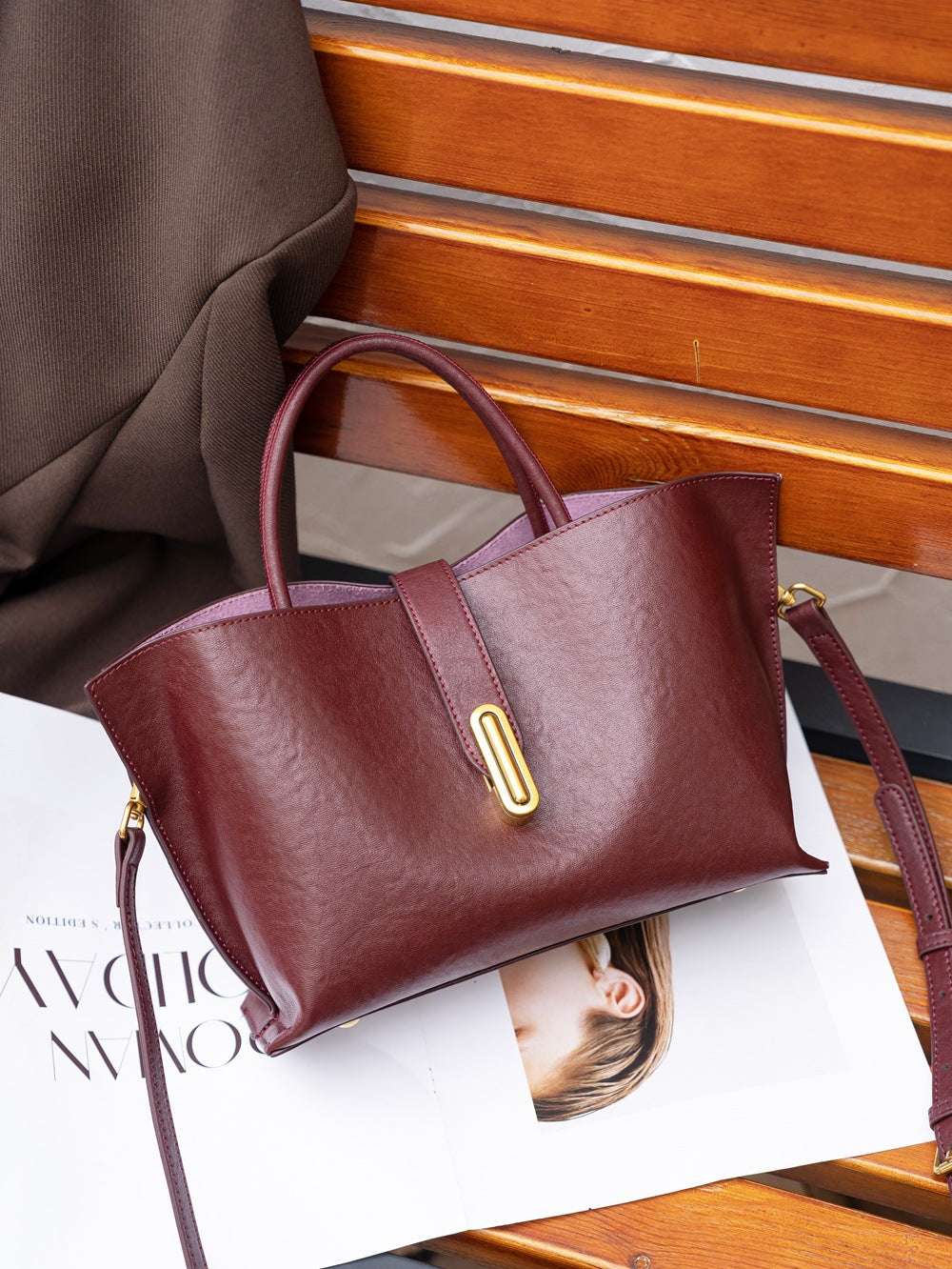 Stylish Genuine Leather Handbag for Women - Trendy Crossbody & Shoulder Bag - Perfect for Work, Travel & Everyday Use