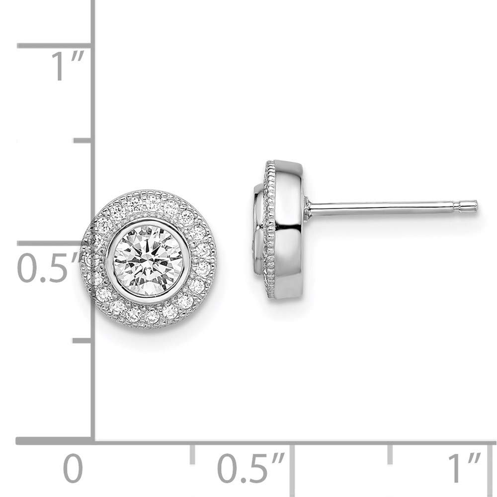925 Sterling Silver Cubic Zirconia Post Earrings for Women - Sparkling Brilliant Embers Stud Earrings, Hypoallergenic Fine Jewelry Gift for Her - Perfect for Weddings, Parties & Everyday Elegance