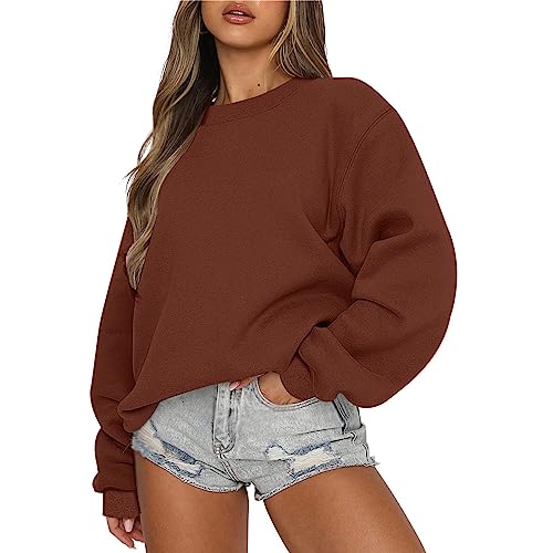 02-brown?crew Neck Sweatshirt