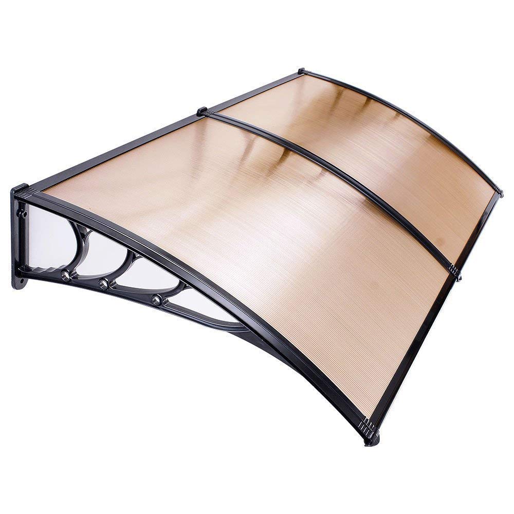 UV Protection 6.5FT Coffee Outdoor Patio Awning - Sun Shade Canopy for Windows, Doors & Decks - Perfect for Backyard, Garden and Poolside Relaxation