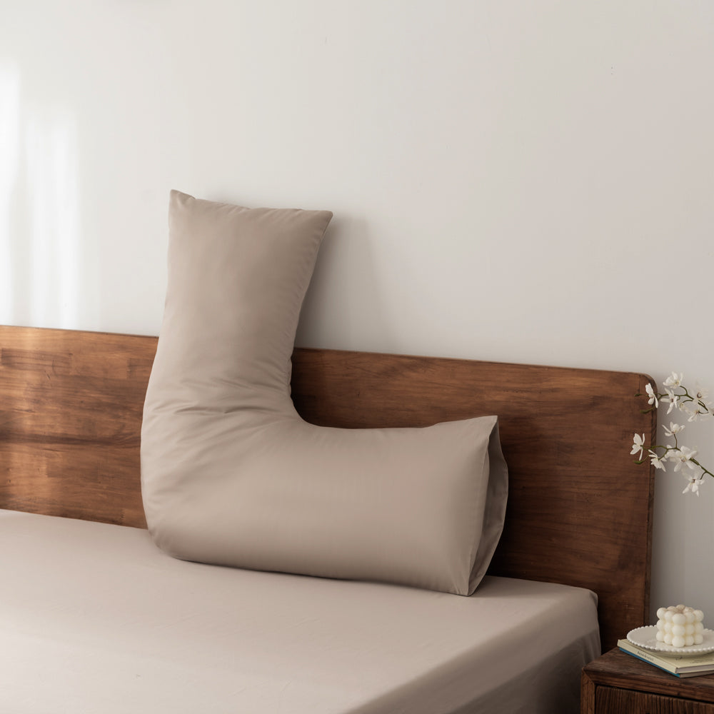 Premium Casey Cotton V-Shaped Pillowcase - 400 Thread Count Luxury Linen - Perfect for Side Sleepers, Neck Support & Home Decor